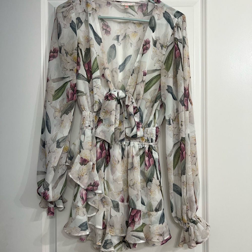 Floral Long Sleeve Romper